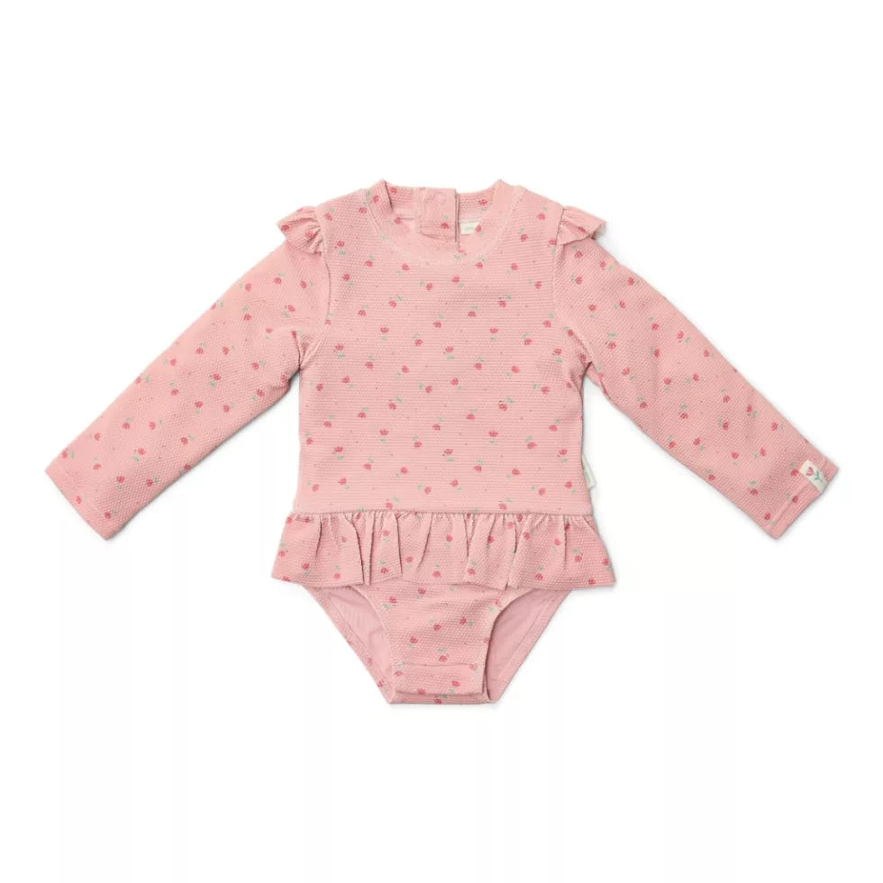 Little Dutch® Hosszú ujjú fürdőruha - Sunny Flowers Blush