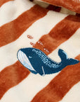 Little Dutch Fürdőponcsó - Ocean World Brown Stripe - One size