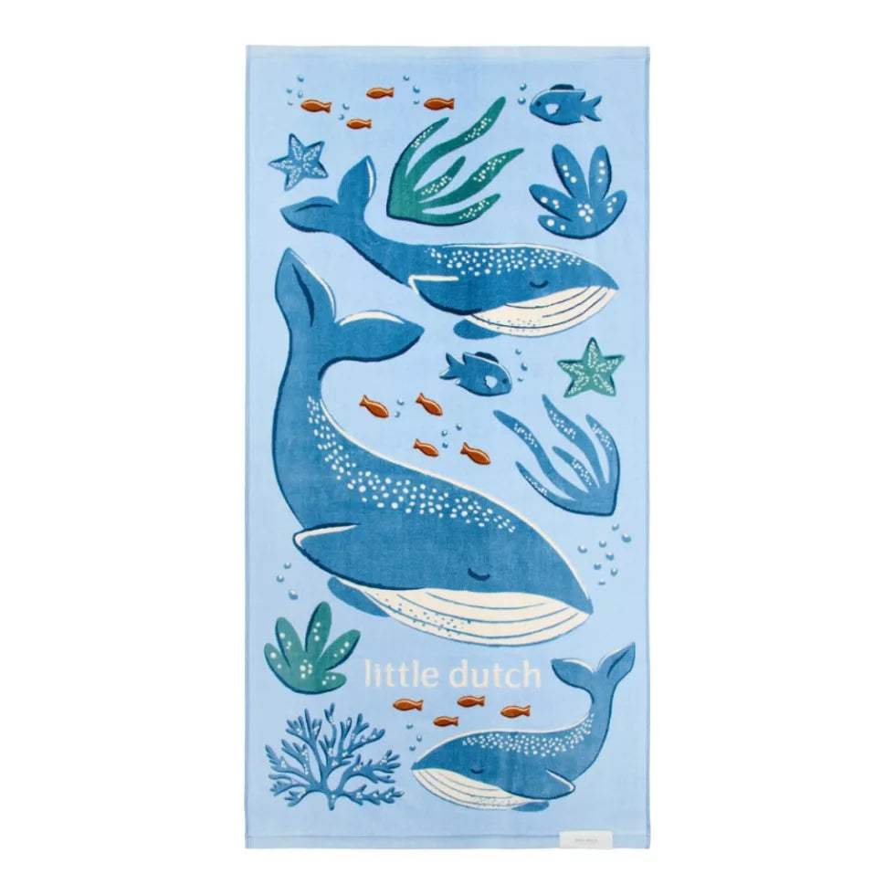 Little Dutch Strandtörölköző -  Ocean World Blue - 60cm X 120cm
