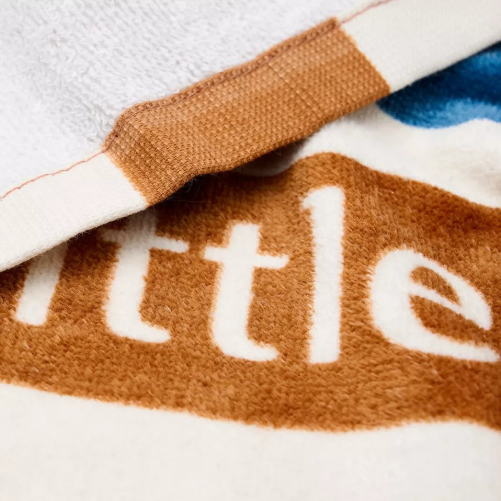 Little Dutch Strandtörölköző - Ocean World Brown Stripe - 60cm X 120cm