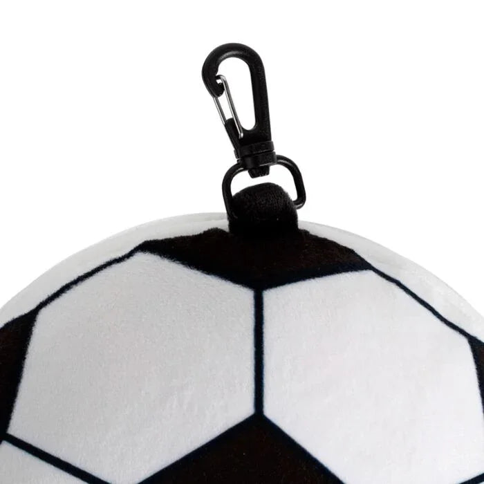 Puckator Plush Travel Pillow with Eye Mask, RELAXEAZZZ - Football