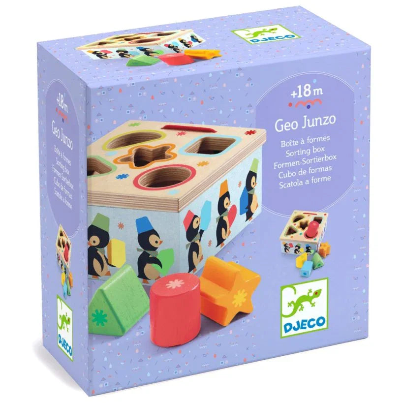 Djeco Shape Sorter - Shaped Penguin - Geo Pingy