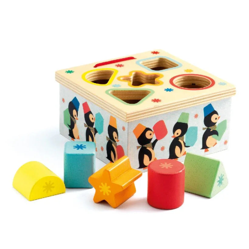 Djeco Shape Sorter - Shaped Penguin - Geo Pingy