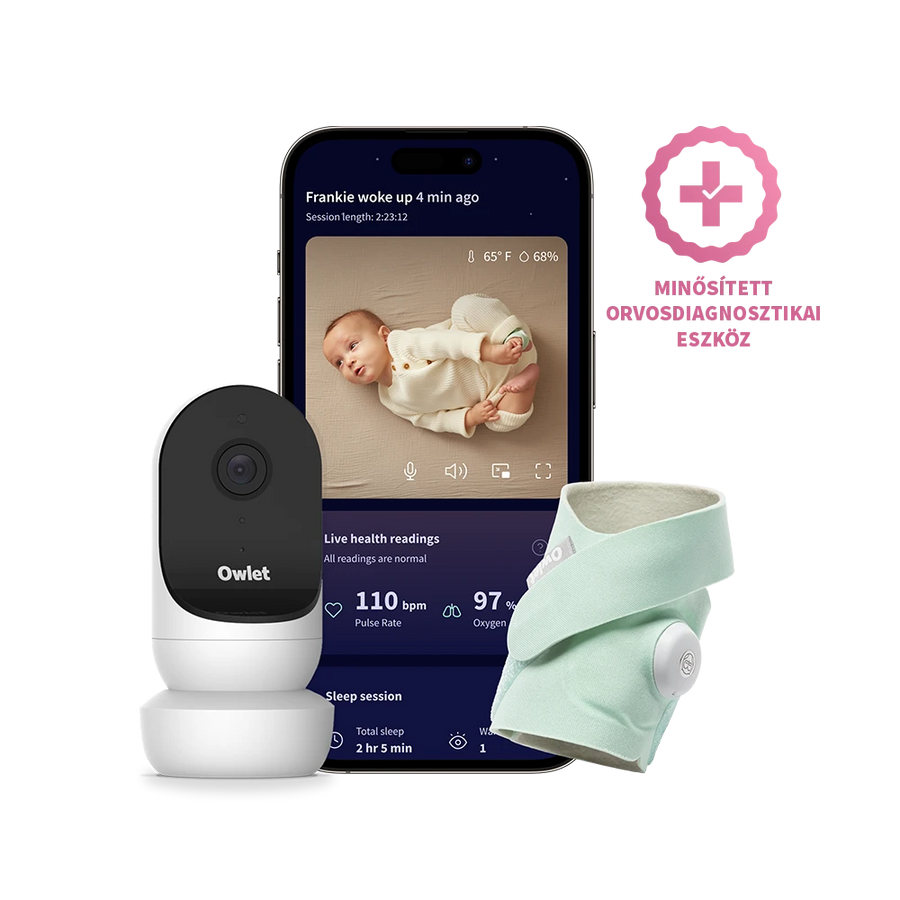 Owlet Dream Duo – Owlet Dream Sock (menta) & Owlet Cam 2 kamera