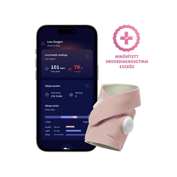 Owlet® Dream Sock – Owlet Okos zokni (matt rózsaszín)