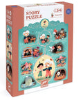 Pinokkió mese puzzle 54 darabos, színes illusztrációkkal, gyerekeknek