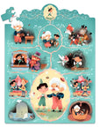 Pinokkió mese puzzle, 54 darabos színes kirakó gyerekeknek, illusztrált jelenetekkel