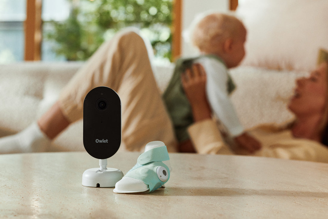 Owlet Dream Duo™ (3. generáció) szett – Owlet Dream Sock™ Okos babazokni 0-18 hónapig (Mentazöld) + Owlet Dream Sight™ kamera
