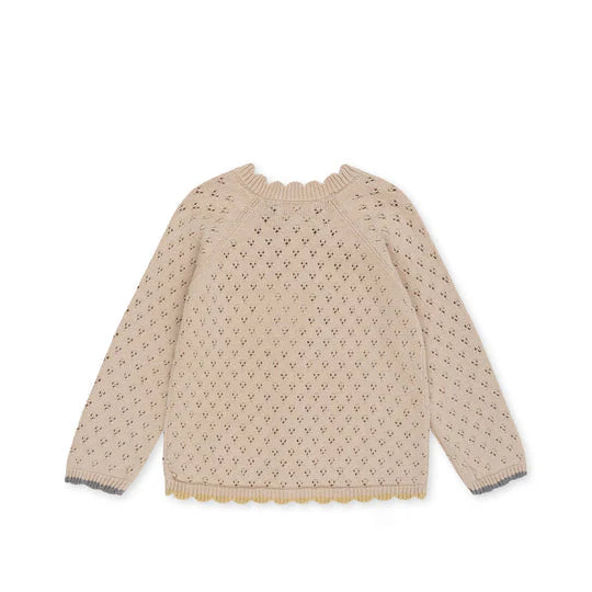 Konges Sløjd® Ellen knit cardigan - Sand collar