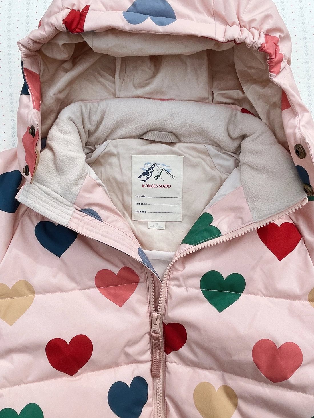 Konges Sløjd® Nuka kabát - Coeur rose coloré