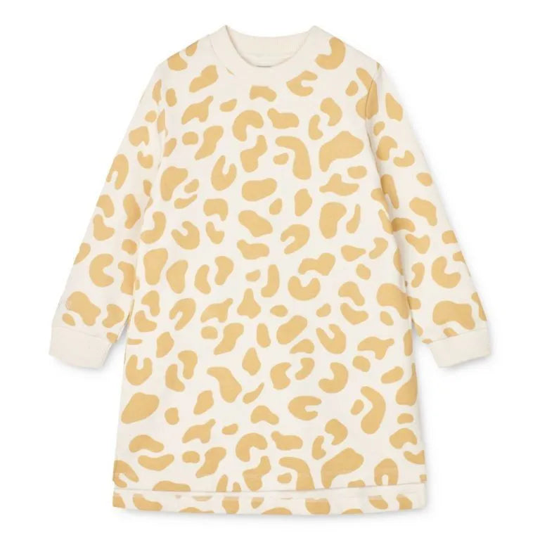 Liewood Leopárd Mintás Pulóverruha - Sárga