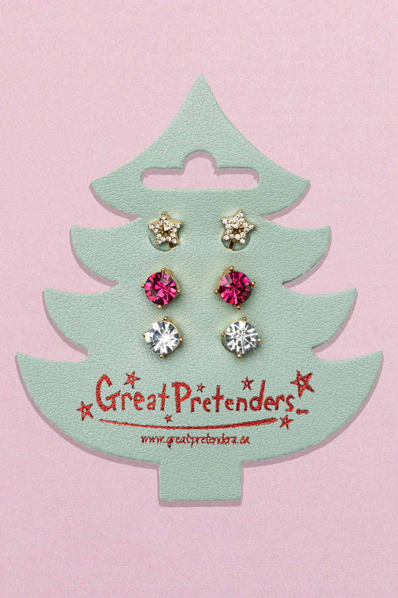 Great Pretenders® Holiday Pleather Tree fülbevaló