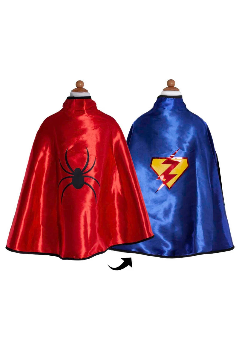 Great Pretenders Kifordítható szuperhős köpeny maszkkal - Pókember/Superman