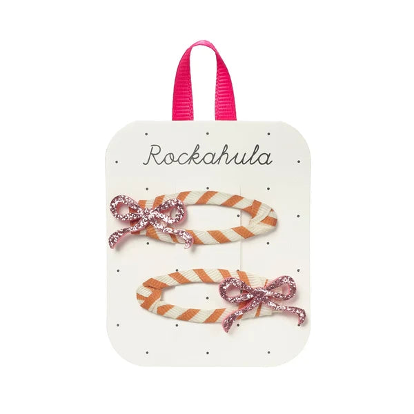 Rockahula Stripy Glitter Bow masnis hajcsatok