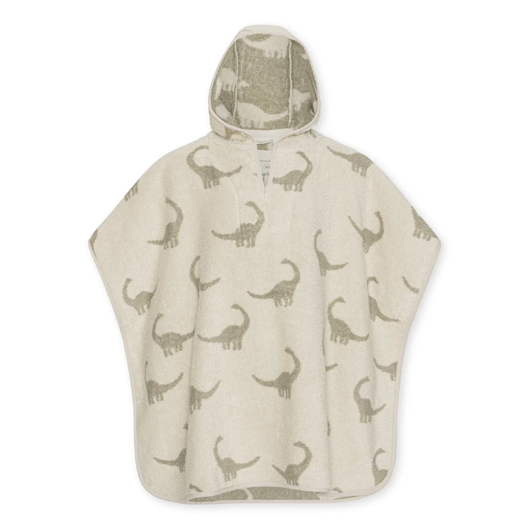 Konges Sløjd® dinosaur terry poncho for toddlers