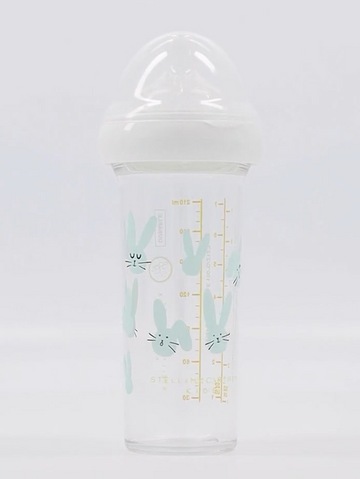 Le Biberon Français Baby bottle - Sea green rabbits by Stella McCartney Kids