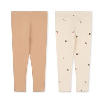 Konges Sløjd Leggings Szett - Cherry / Toasted Almond