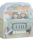 Little Dutch 6 az 1-ben puzzle - Safari Friends