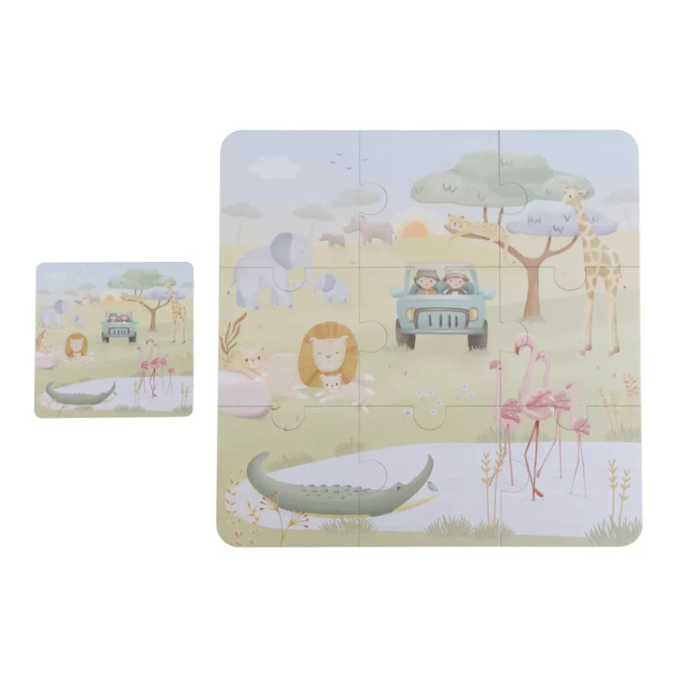 Little Dutch 6 az 1-ben puzzle - Safari Friends