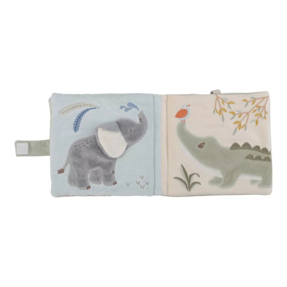 Little Dutch Textil babakönyv nagy - Safari Friends
