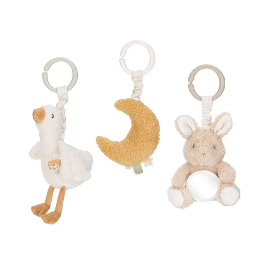Little Dutch® Felfűzhető rezgő plüss játék (3db) - Newborn Naturals