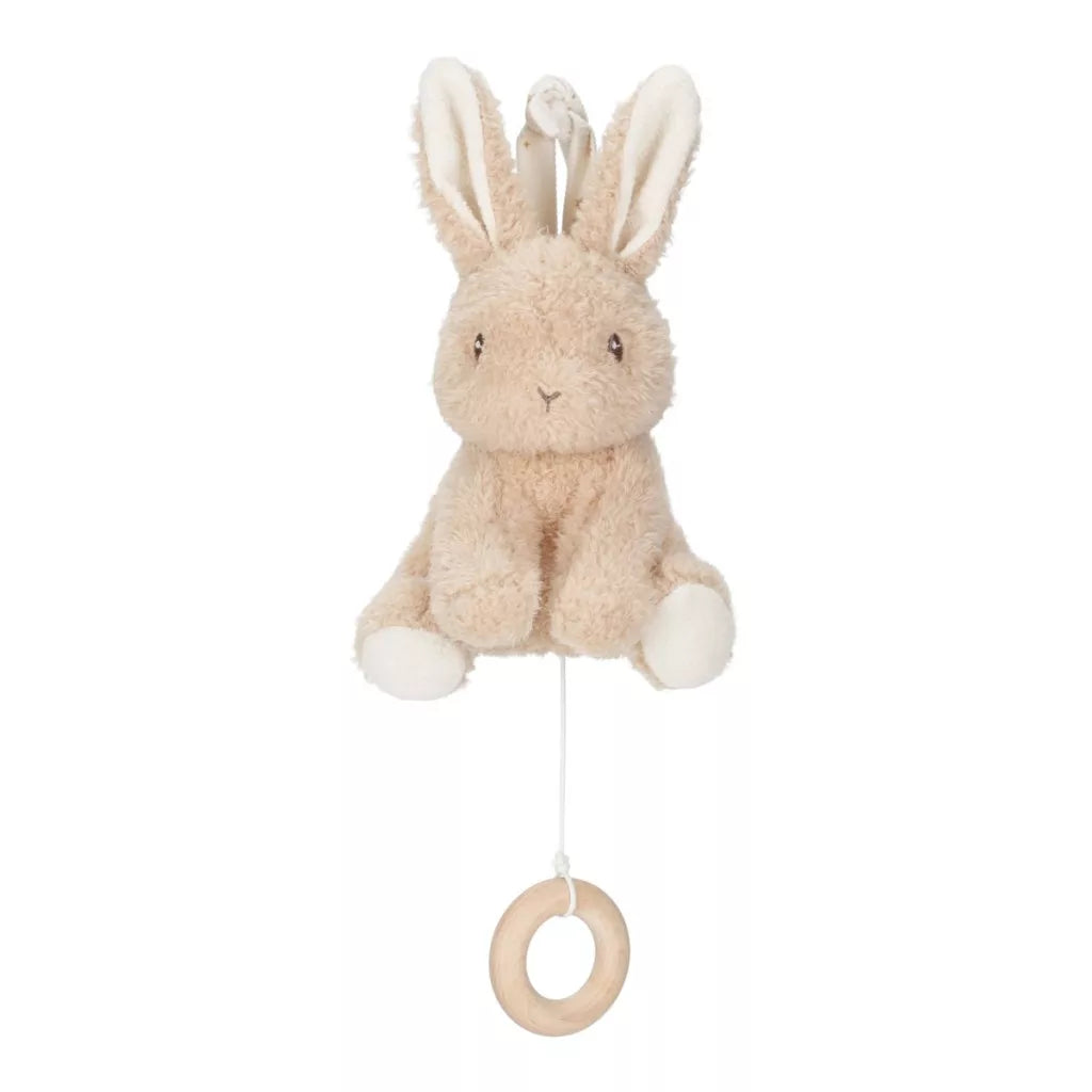 Little Dutch Felhúzható zenélő nyuszi - Newborn Naturals
