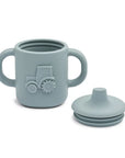 Liewood Amelio itatópohár - Traktor - Blue fog