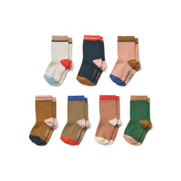 Liewood®Silas Zokni szett 7 pack - Rose multi mix