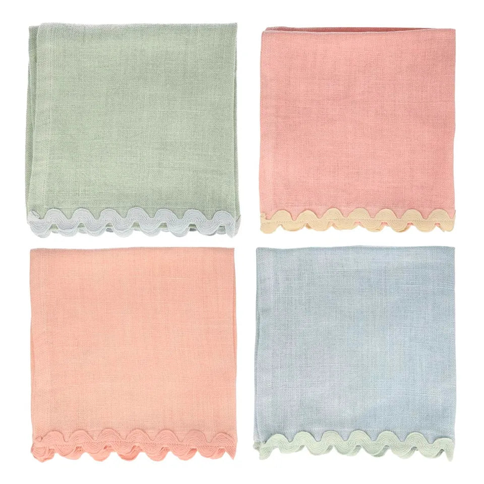 Meri Meri 4 pastel fabric napkins