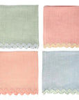 Meri Meri 4 pastel fabric napkins