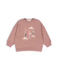 Konges Slojd® Lou Sweat glitteres pulóver - mahogany rose