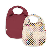 Konges Sløjd® Előke 2db -coeur glitter/sangria