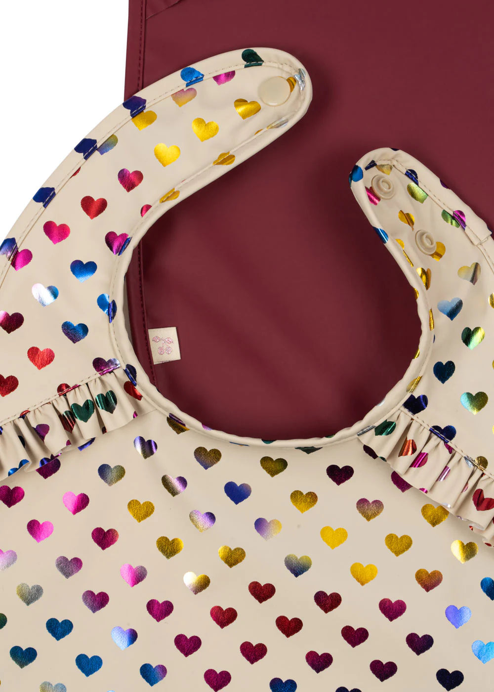 Konges Sløjd® Előke 2db -coeur glitter/sangria