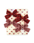 Konges Sløjd 4 db-os Masnis Hajcsat-készlet - Red Glitter/ Rose Glitter