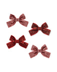 Konges Sløjd 4 db-os Masnis Hajcsat-készlet - Red Glitter/ Rose Glitter