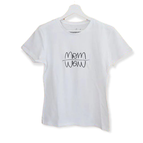 MOMWOW Basic női fehér póló M