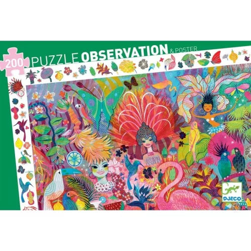 Djeco® Rió-i Karnevál puzzle - Megfigyelő puzzle 200 db-os - Rio Carnaval