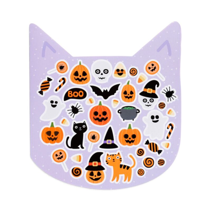 Matricás könyv, 10 Lapos - Macskafej formájú - Kísérteties SPOOKY