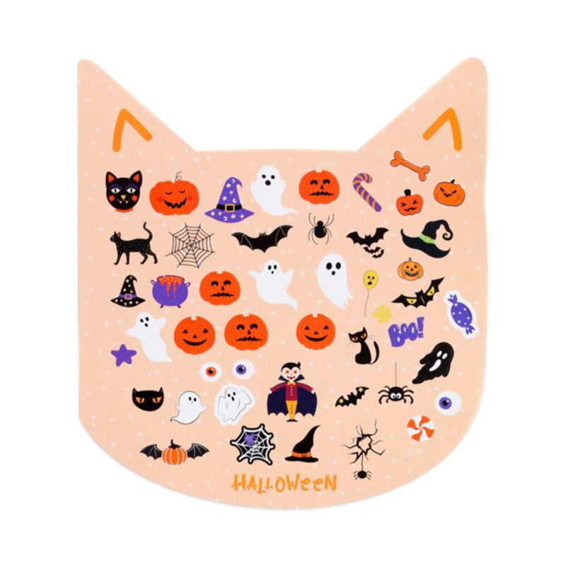 Matricás könyv, 10 Lapos - Macskafej formájú - Kísérteties SPOOKY