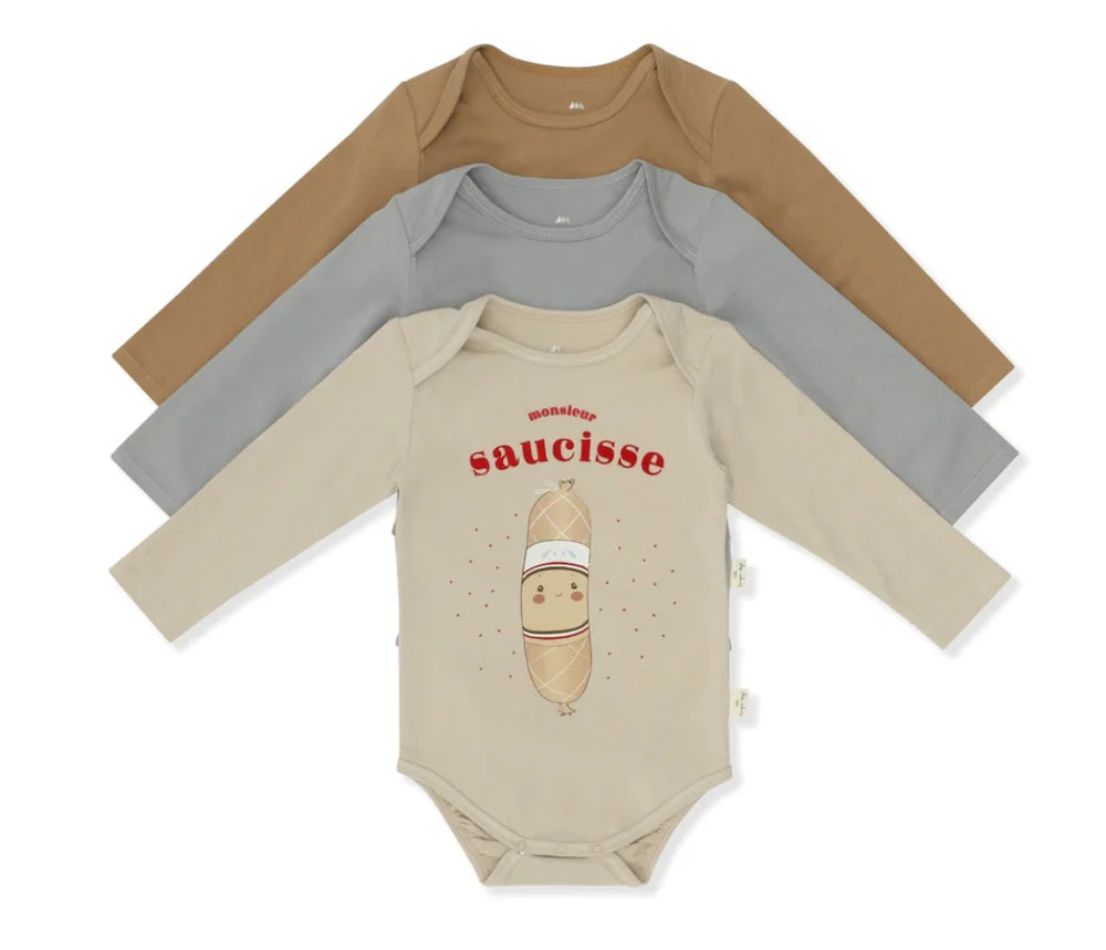 Konges Sløjd Body 3db-os - Cue Saucisse Pack