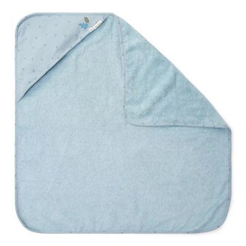 Little Dutch Kapucnis Fürdőlepedő - Pure Denim Blue - 100x100 cm
