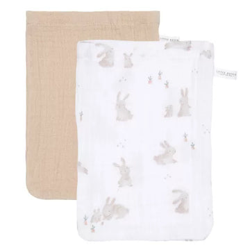 Little Dutch® Muszlin arctörlő kendő (2 db) - Baby Bunny/Beige