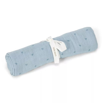 Little Dutch Muszlin textilpelenka - Pure Denim Blue - 120x120