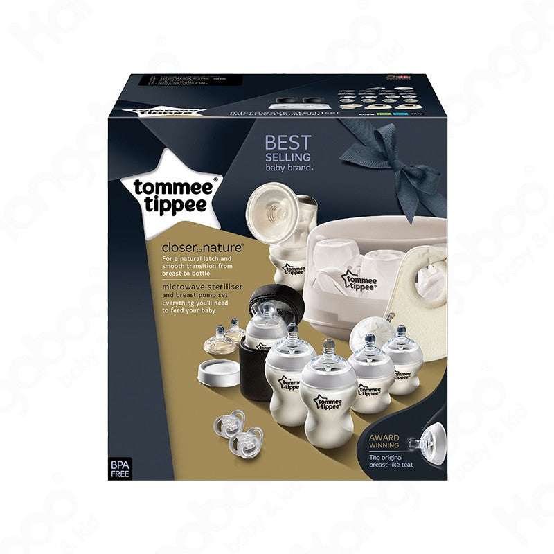 Tommee Tippee Mikrohullámú strelizáló és kézi mellszívó szett