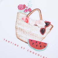 Tartine et Chocolat® Fodros rövid ujjú póló dinnyés - Hibiscus