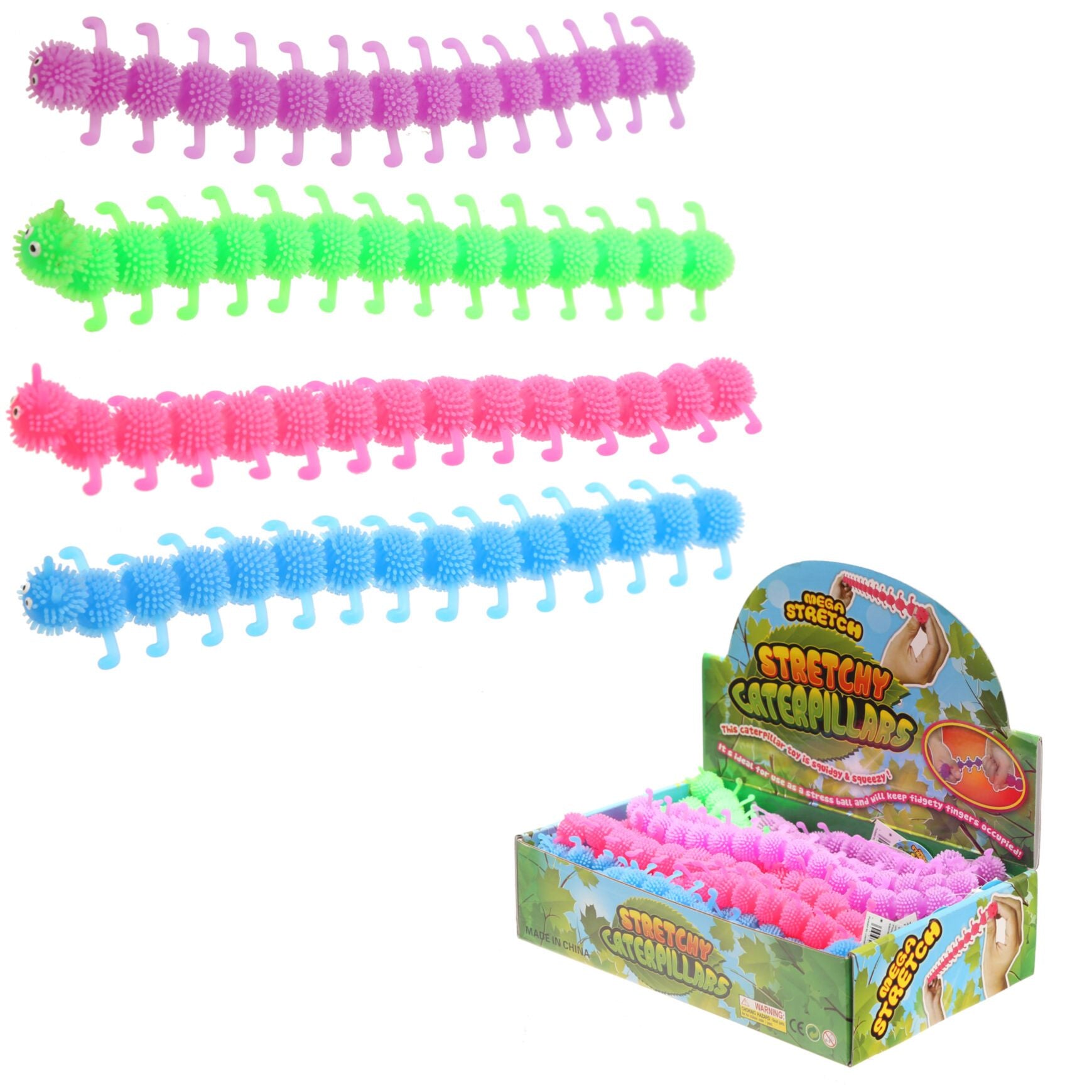 Puckator Anti-Stress Toy - Stretch Caterpillar