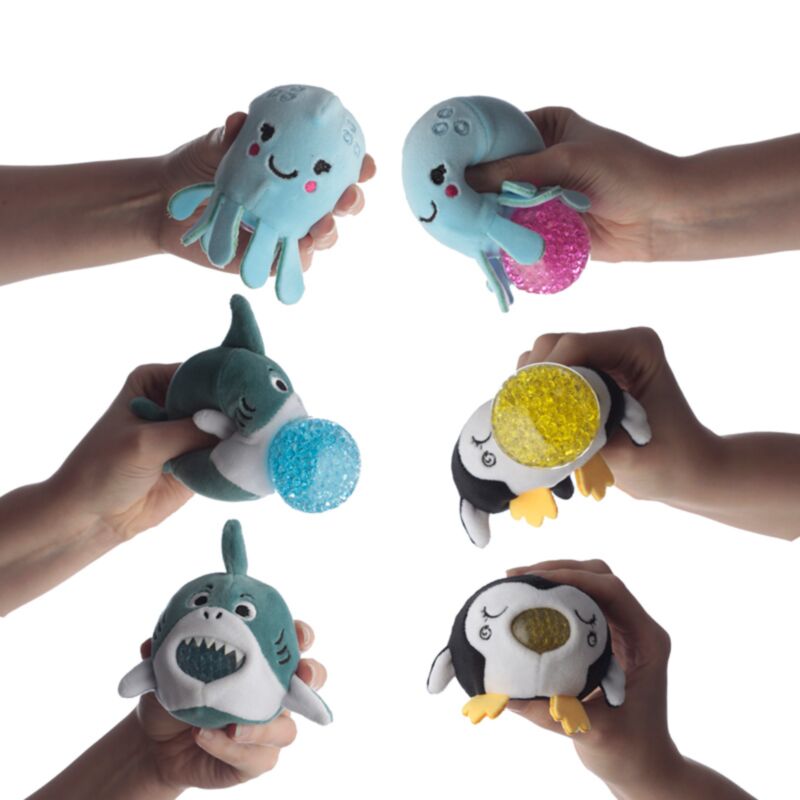 Nyomogatós játék, plüss - Slime Squeezy labda - Tengeri állatok