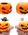 Nyomogatós játék - Halloweeni tökből kiugró szellem