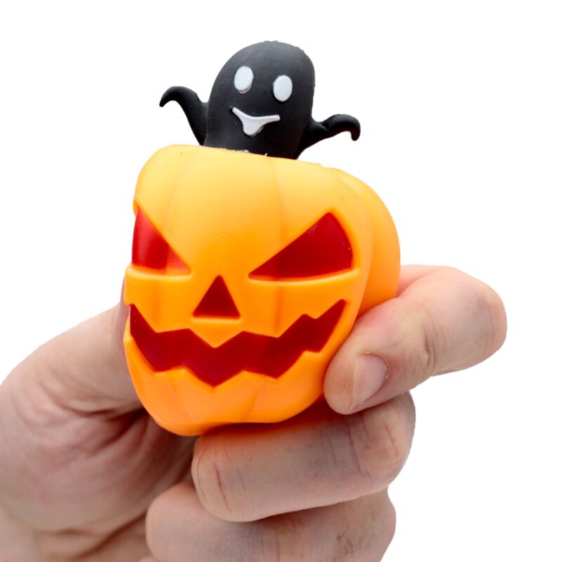 Nyomogatós játék - Halloweeni tökből kiugró szellem