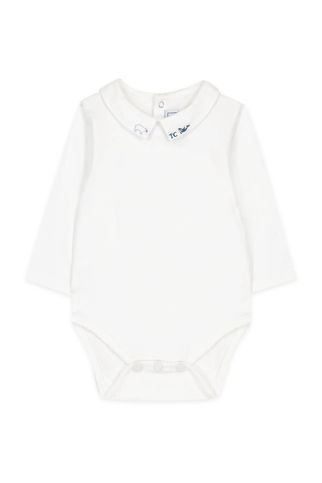 Tartine et Chocolat®  Embrodery sarkvidék galléros body - Bleu grisé